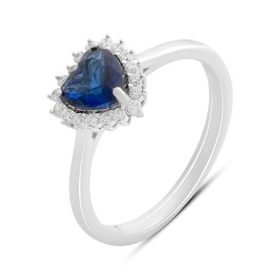 Silver Ring with Nano Sapphire 0.853ct, Item Weight 2.22 Gr (2188872)