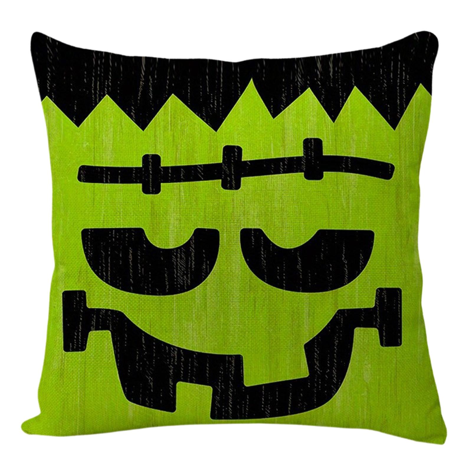 

Home Decoration Halloween Theme Funny Face Printing Pattern Cushion Covers For Sofa Bedroom Car Pillow Covers One Size