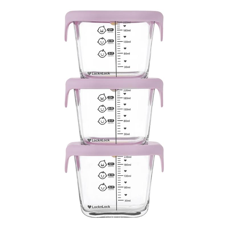LOCK&LOCK Baby Heat-Resistant Glass Food Storage Bowls