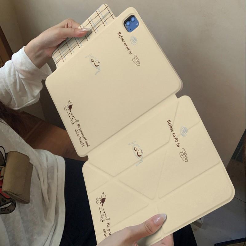 Urocza etui na iPada z jamnikiem z magnetyczną odpinaną podstawką Air Mini Pro 10. generacji Akrylowa osłona Funkcja uśpienia