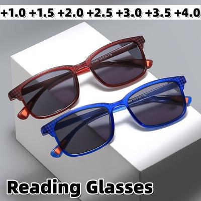 Men's Classic Square Frame Reading Glasses Sunglasses Neutral New Fashion High-definition Anti-blue Light Presbyopia Glasses