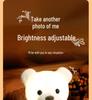 2026 Creative Plush Bear Tap Light with Type-C Charging – Bedroom Night Light Ornament