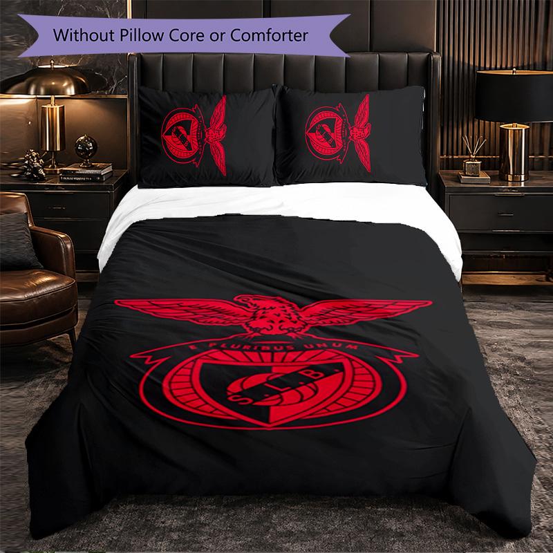 Set Biancheria da Letto Benfica 3 Pezzi Morbido Set Copripiumino con Federe Set Decorazione Camera da Letto per la Casa
