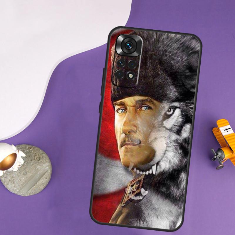 Türkei Wolf Mustafa Kemal Atatürk Hülle Für Xiaomi Redmi Note 13 Pro 14 12 9 10 11 Pro 10S 11S 12S Redmi 10C 13C 14C 12C Abdeckung