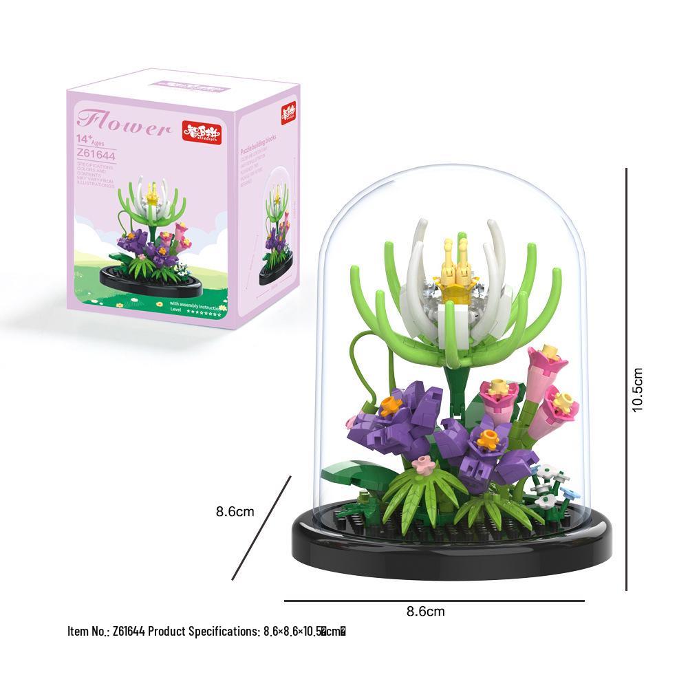 Preserved Lily of the Valley Micro-particle Building Blocks Educational Desktop Ornament Toy