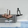Cafe Thinker Napkin Sculpture Holder Tissue Dispenser Wood Base Organizer Abstract Figurine Simple