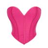 Women S Black Matte Strapless Sexy Fitted Corset Top