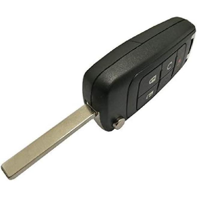 Key Fob Case Shell Fit for Chevrolet Chevy Equinox Sonic GMC Terrain OHT01060512 4 Buttons Replacement Flip Folding Smart Car Key Fob Cover with