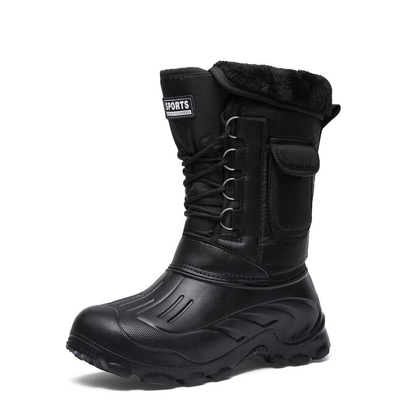 Casual Men Snow Boots Male Winter Outdoor Waterproof Light Winter Warm Short Plush Sneakers Men