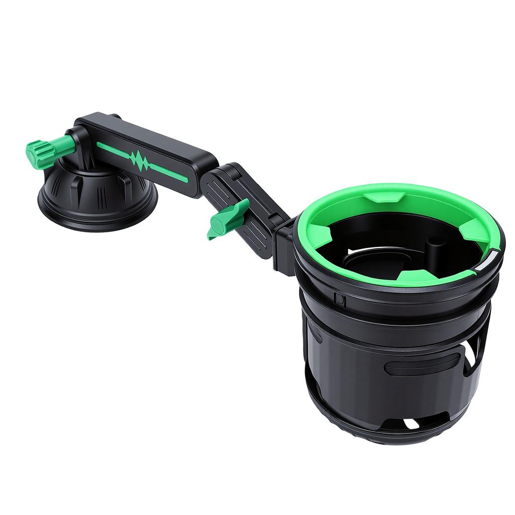 Car Recessed Folding Cup Drink Holder Sturdy Vehicle Console Water Bottle Can Holder with Suction Cup Adjustable