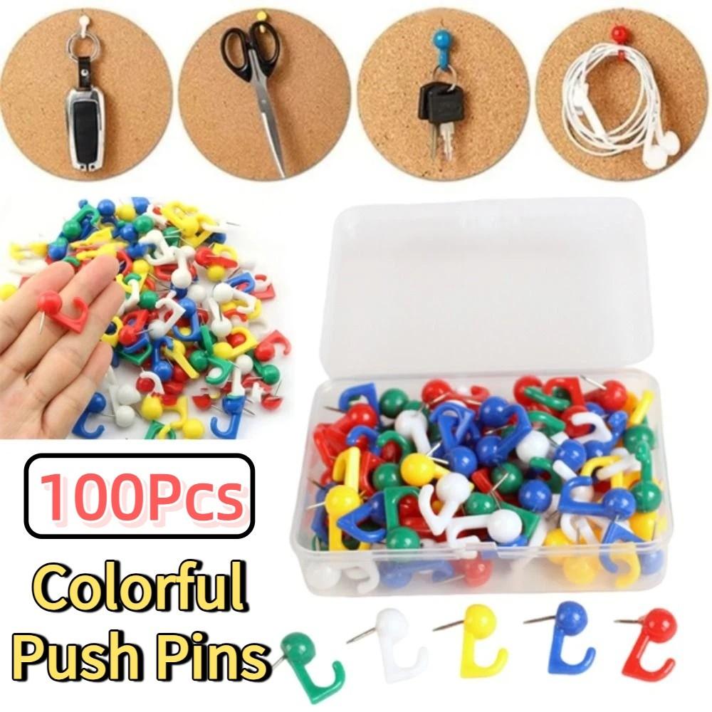 100Pcs Creative Thumb Tacks DIY Board Thumbtack Portable Decorative Studs  Photo Wall Decor