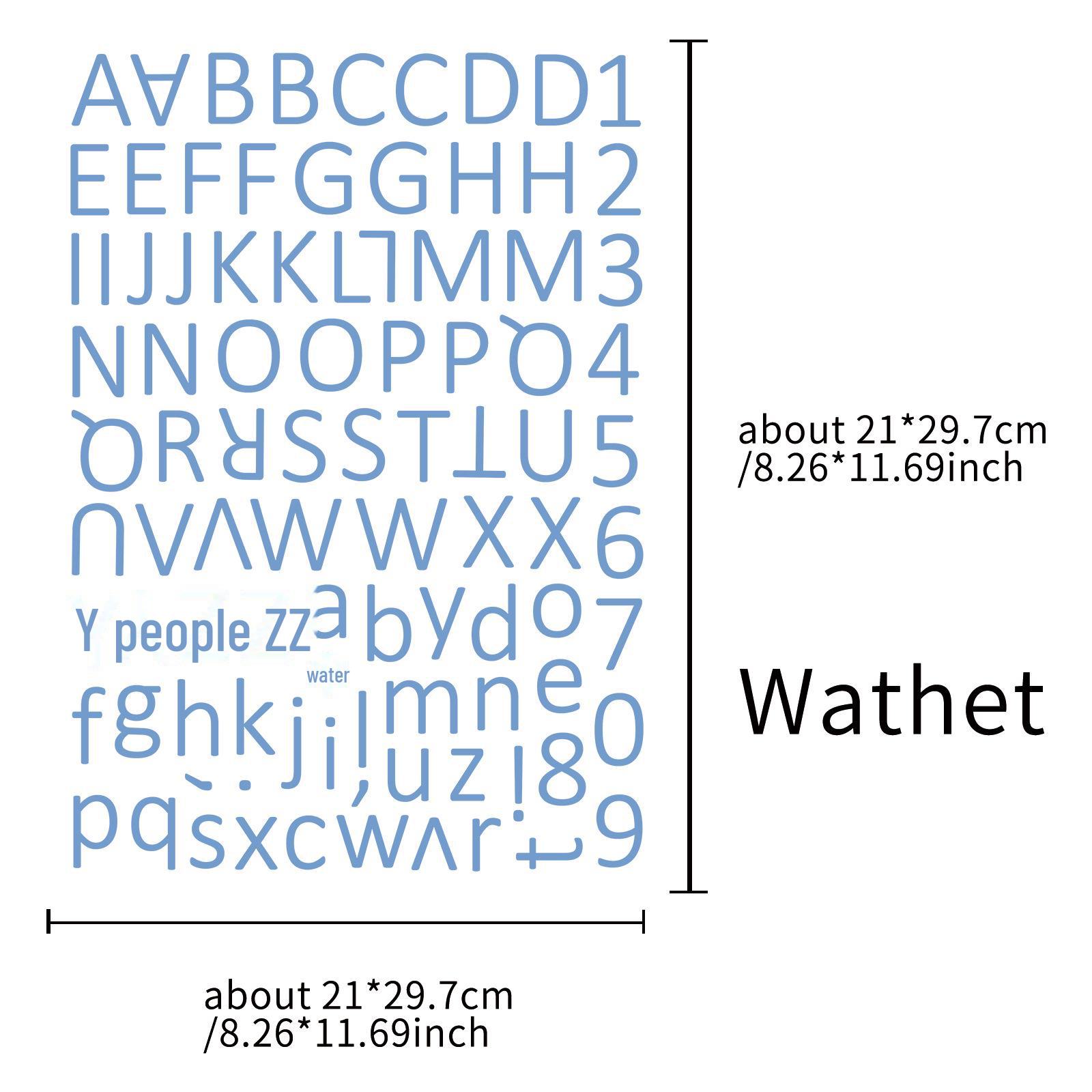 

Красочные английские декоративные блокноты, кружки и наклейки своими руками, набор из 12 предметов A4 Alphanumeric Stickers 1024 светло-синий
