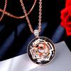 South Korea's New Rose Necklace Long Temperament Crystal Flower Sweater Chain Niche Accessories