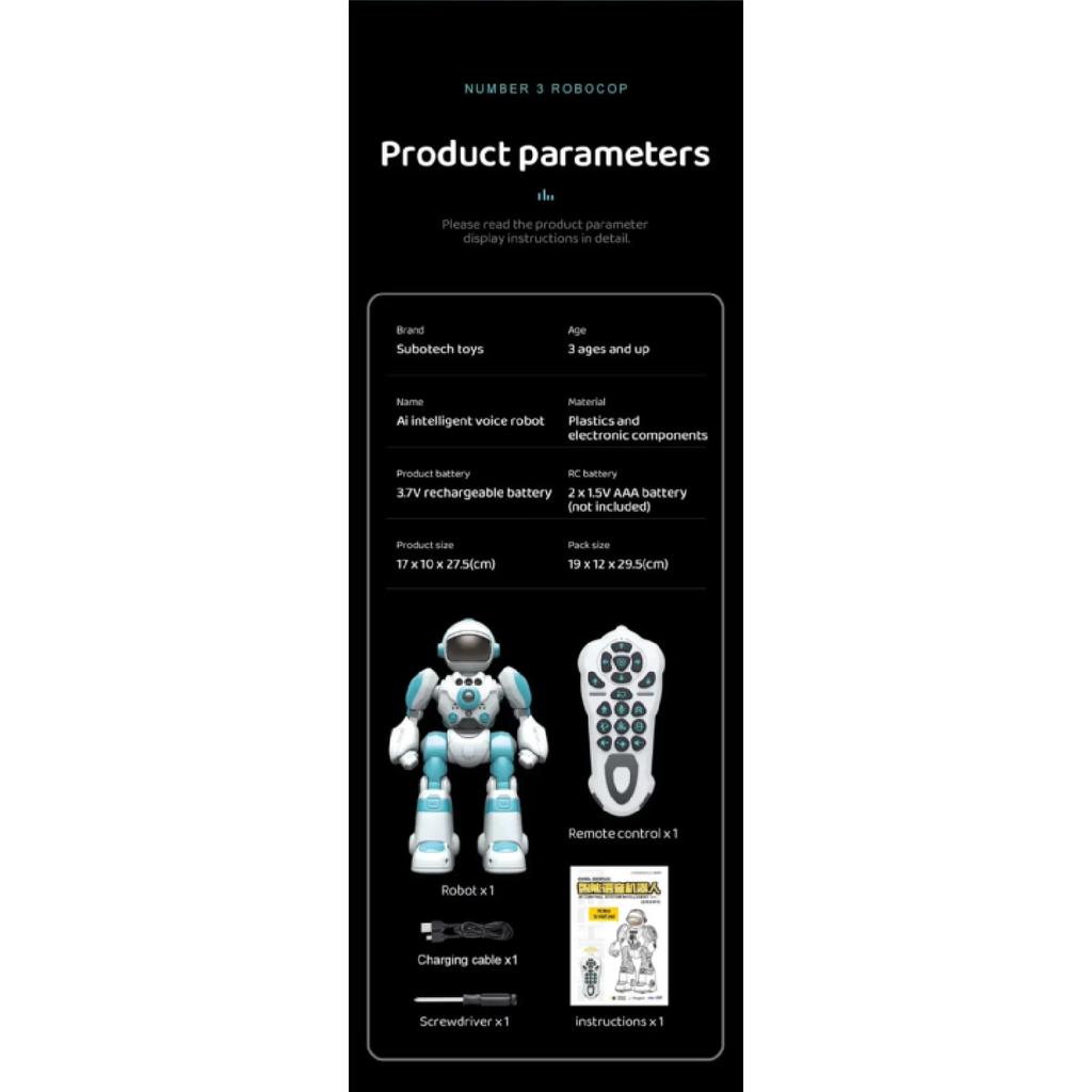 AI Smart RC Robot Toy Talking Dancing Robot (Yellow) Remote Control Programmable