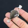 Pear Honey Dendrite Opal Stone 925 Silver Birthday Anniversary Pendant Jewelry