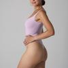 Lightweight, Form-fitting Tummy-control U-neck Bodysuit with Sheer Effect Backless One-piece