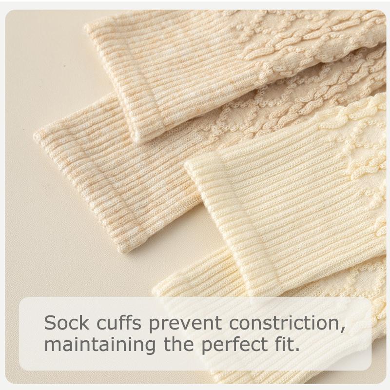 1Pair Polyester-cotton Breathable Mid Tube Socks Versatile Skin Friendly Activities Delicate Touch Good Elasticity