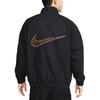 Nike Logo Full-Zip Mock Neck Jacket Men Outerwear Black FZ4727-010