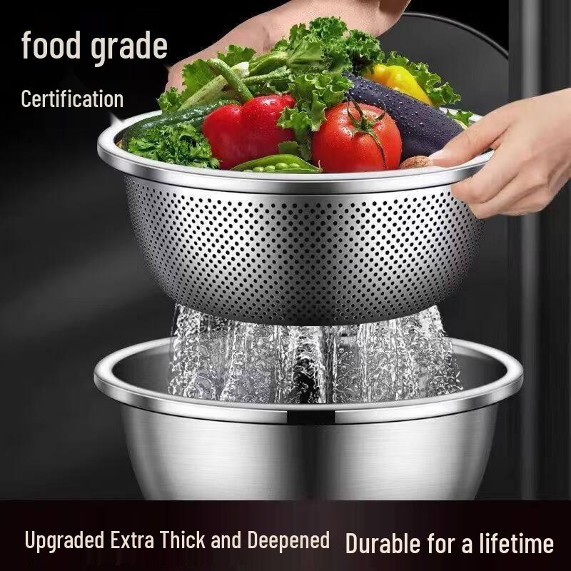 ZISIZ Food Grade 316 Stainless Steel Draining Basin