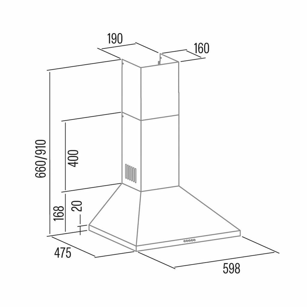 Conventional Hood Cata VK6000X Steel