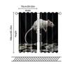 2 pcs, filtering curtains (excluding rods, non-movable, without batteries) Cute Rat Pole Dance Money for use in bedrooms and