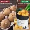 Reusable Onion Potatoes Drawstring Storage Bag Canvas Side Zipper Vegetable Fruit Organizer Large Size Washable Garlic Keeper
