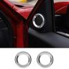 Stainless Steel Car Styling A Pillar Audio Speaker Ring Circle Frame Panel Cover Trim For Honda Civic 2016- Accord 2016 2017