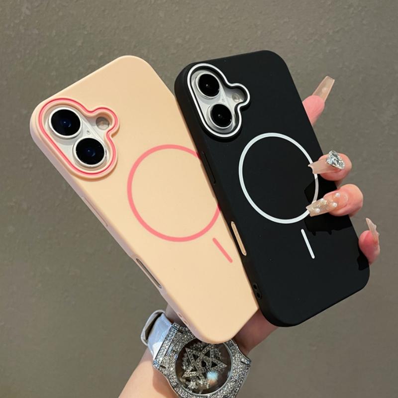 Liquid Silicone Phone Case For Magsafe For iphone 16 15 14 13 12 11 Pro Max Plus Wireless Charge Magnetic Shockproof Soft Cover