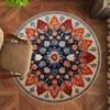 Wohnzimmer Runder Teppich Vintage Sofa Couchtisch Matte Schlafzimmer Arbeitszimmer Bodenmatte Haushalt Schmutzabweisend