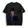 Koreanischer Stil Anime Helden Print Kapuzen Patchwork Jacke Unisex Lässige Streetwear Oberteil Reines Baumwoll T-Shirt
