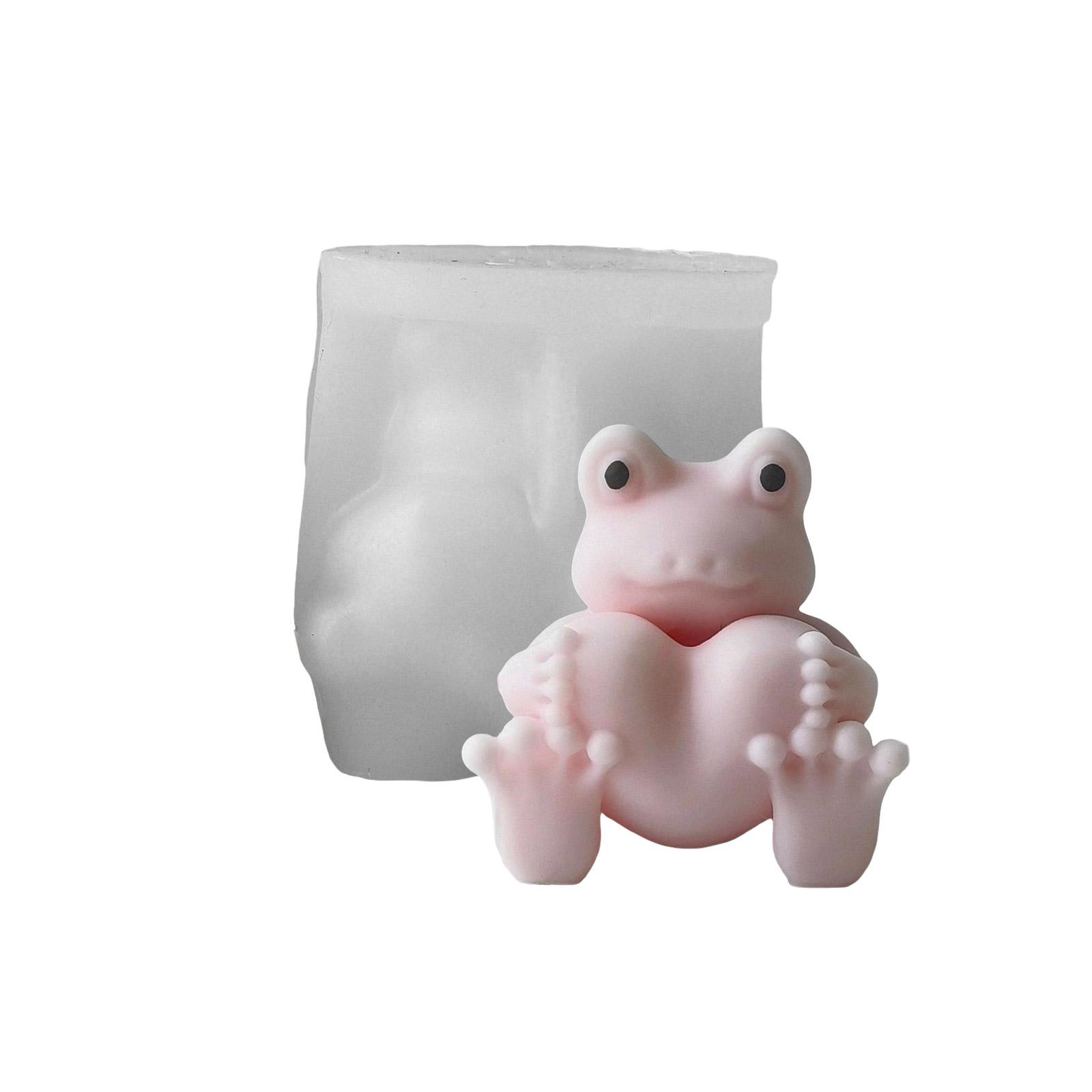 

Гибкая силиконовая форма для свечи в форме лягушки, 3D-форма для лягушки, смоляная форма, художественные принадлежности ручной работы для украшения комнаты 5151