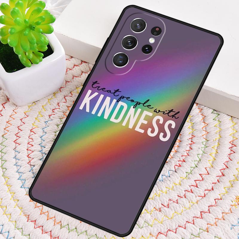 Treat People With Kindness TPU Phone Case For Samsung Galaxy note 10 pro S26 S25 S24 S23 S22 Ultra Plus S21 FE S20 Cover