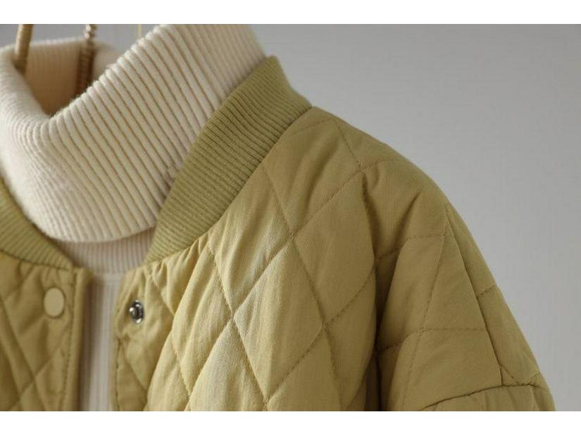 Damen Steppjacke Argyle 2025: Winter Kurz, Lockerer Schnitt, Einfarbig, Leicht & Modisch