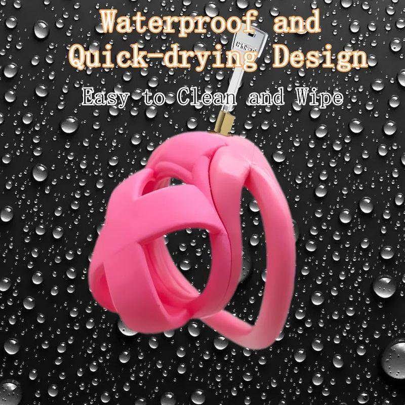Ergonomics Small Male Chastity Cage Pink Chastity Device Invisible Lock for Man Penis Exercise Bondage Gear Cock Cage Sex Toys