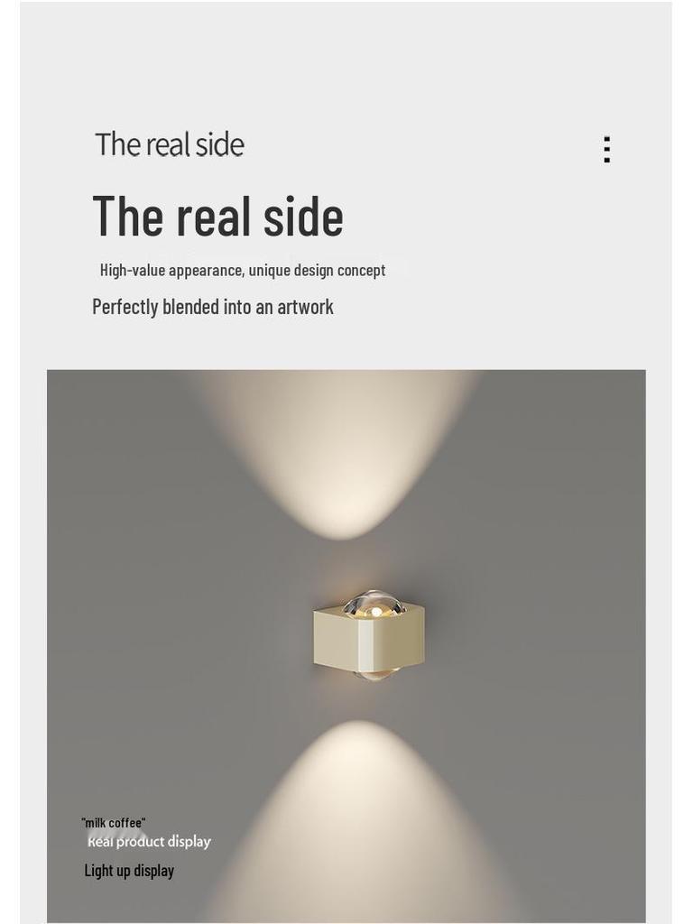 Modern Minimalist Wall Lamp: Smart Up/Down Light for Bedroom & Living Room Décor