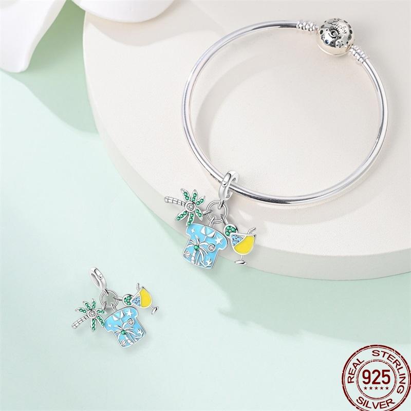 Copper Beach Ocean Vacation Drink Starfish Charm Beads Suitable Fit Pan Original Bracelet Diy Holiday Jewelry Gift