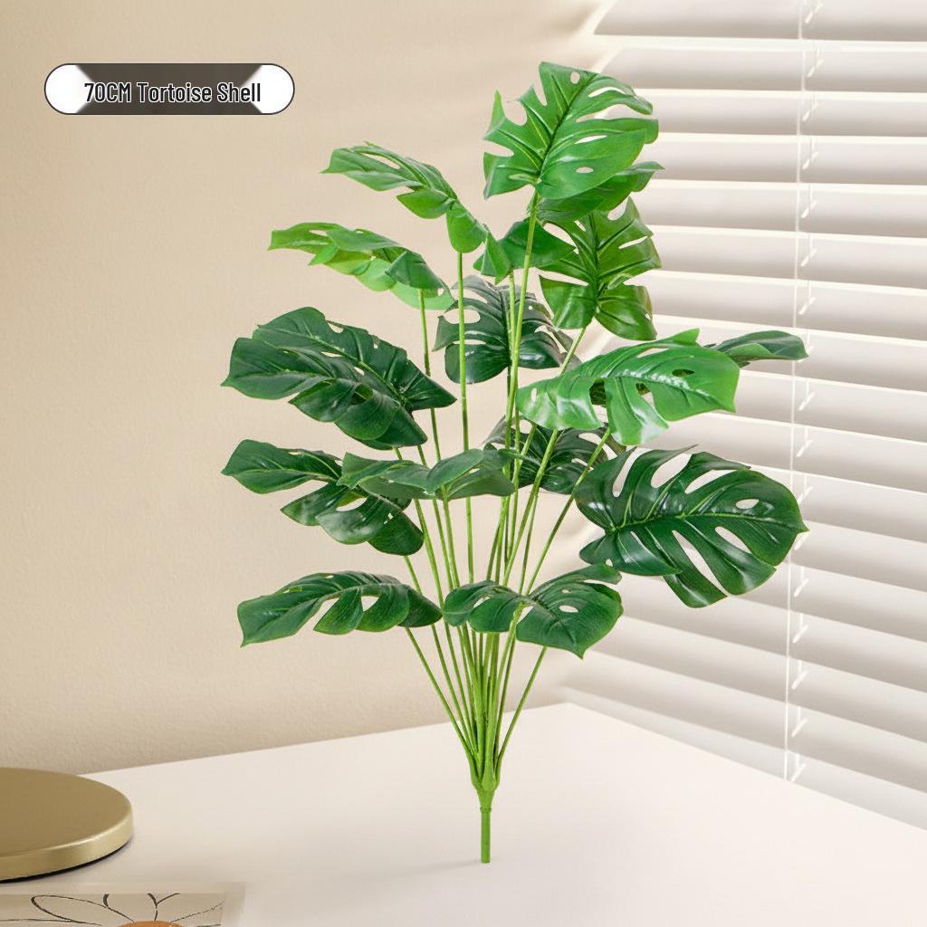 Small Monstera Artificial Plant for Indoor Decor - Potted Decoration for Offices, Living Rooms, and Desktops