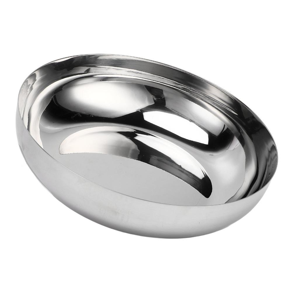 Wide Round Mixing Bowl Rustless Steel Fruit Bowl Large Capacity Salad Bowl Food Storage