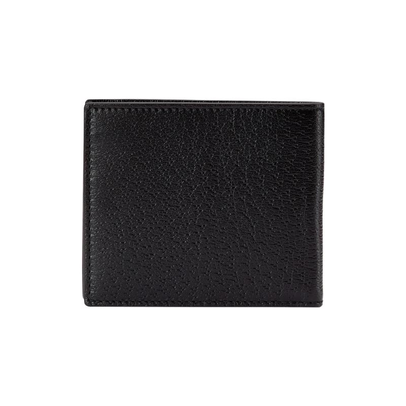 Gucci Double G interlocking double G logo leather card holder wallet men's black