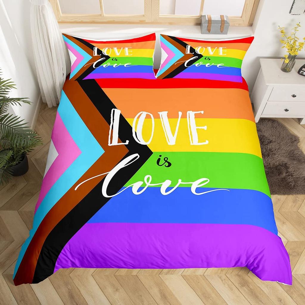 Rainbow Duvet Cover For Kids Boys Girls Queen Lightweight Down Quilt Covers Room Decor 2 Pillowcases 1 Duvet Cover No Comforter
