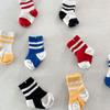 Korean Stripe Baby Socks Spring Autumn Infant Boys Girls Short Sock Soft Cotton Breathable Kids School Sports Socks