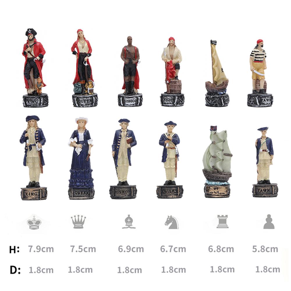 Luxury Chess With 3D Character Design, International Deluxe Chess Set For Chess Lovers And Collectors Puzzle Board Game Card Toy