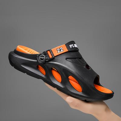 Chinelo Masculino Antiderrapante de Bico Aberto para Caminhada Interna e Externa, Sapatos de Verão para Praia