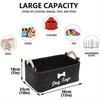 Felt Pet Toy Storage Basket Large Capacity Durable Toy Organizer  For Cat Dog Toys