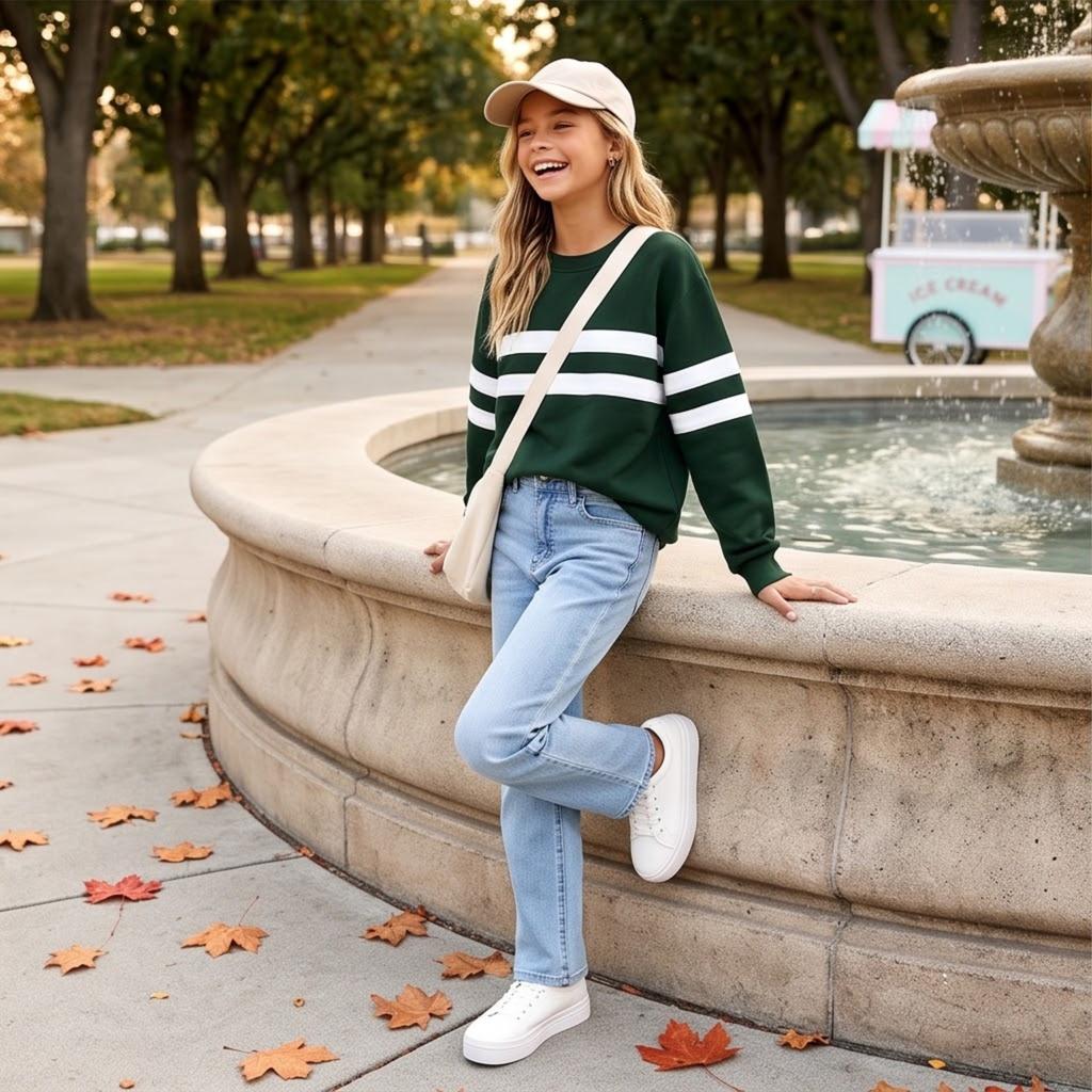 Boys Girls Big Kids Long Sleeve T Shirt Color Casual Basic Tee