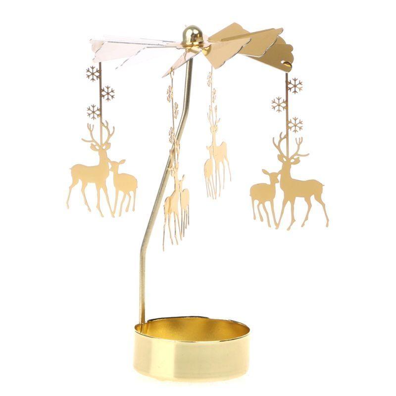 Candlestick Rotatings Spinnings Carousel Light Holders Home Dinner Wedding Bar Party Decorations