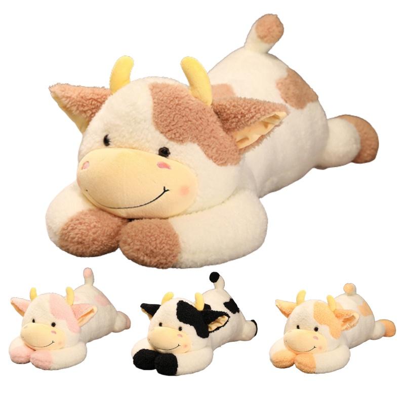 Cute Plush Cow Pillow Toy For Girls To Sleep On Bed