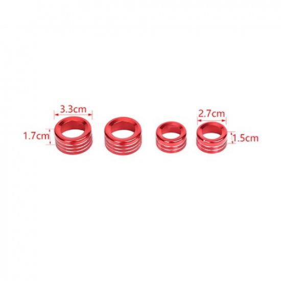 Red Air Condition Switch Knob Trim Ring for Chrysler 300C 2004-2010 Accessories