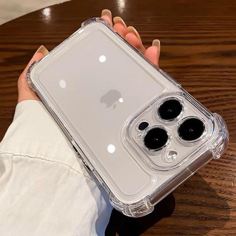 Airbag Shockproof Transparent Phone Case For Apple iPhone 16 15 14 13 12 11 Pro Max Plus Clear Hard Bumper Cover