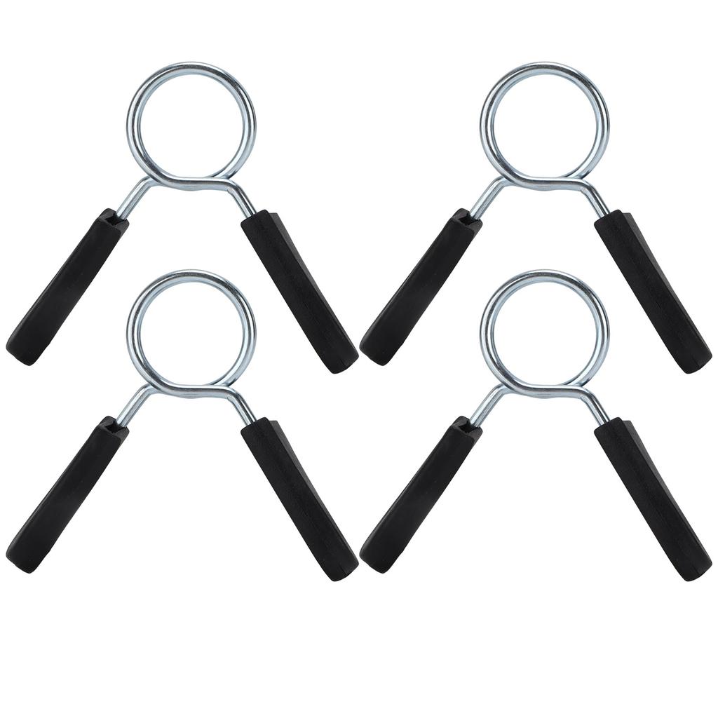 4Pcs Barbell Clamp Spring Collar Clip Gym Weight Dumbbell Spring Lock Standard Lifting Kit